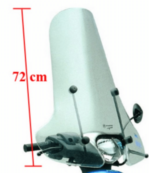 Hoog blanco windscherm 72cm Piaggio Zip origineel